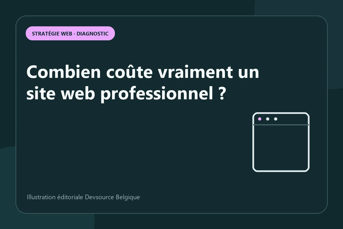Diagnostic : combien coûte vraiment un site web professionnel