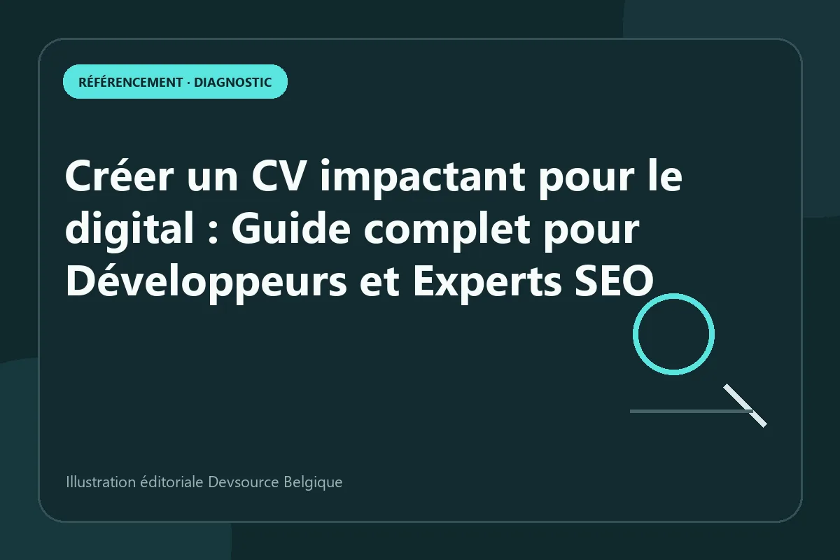 Diagnostic : créer un CV impactant pour le digital : Guide complet pour Développeurs et E…