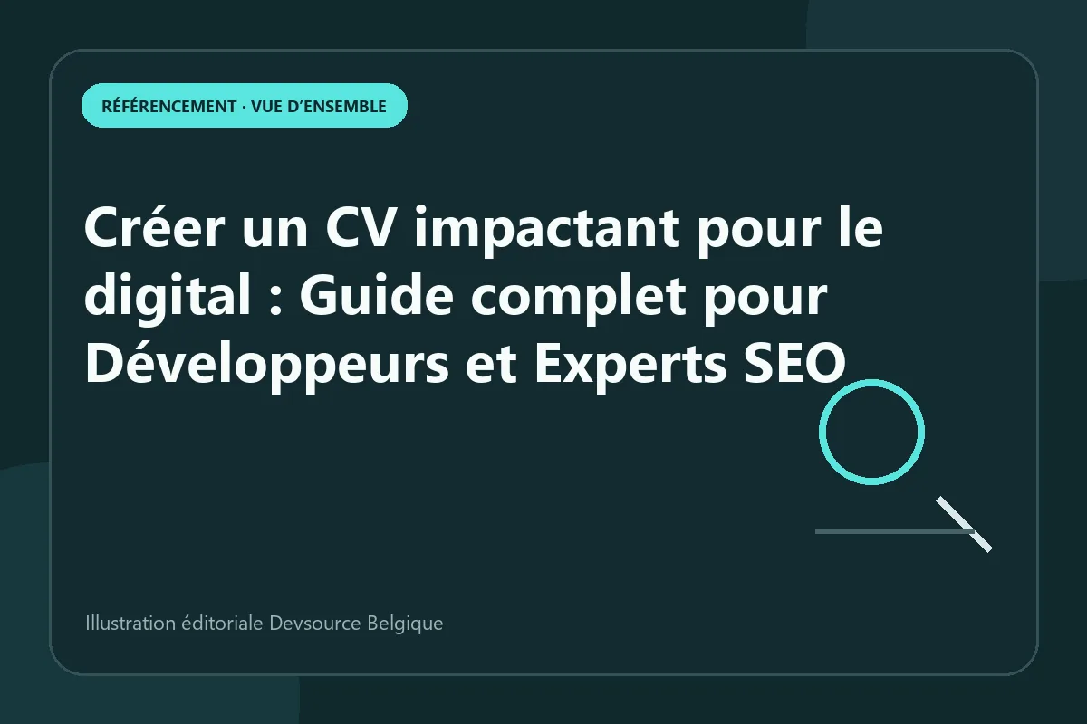Article : créer un CV impactant pour le digital : Guide complet pour Développeurs et Expe…