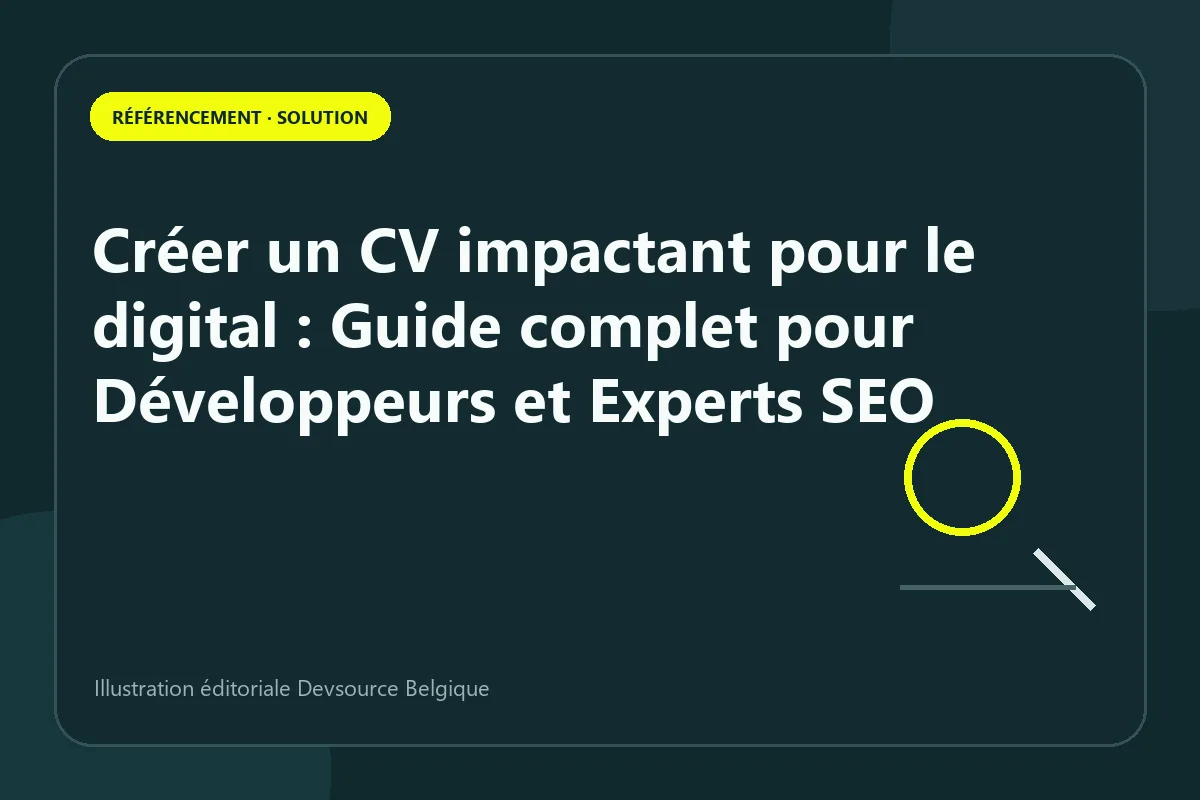 Solution : créer un CV impactant pour le digital : Guide complet pour Développeurs et Exp…