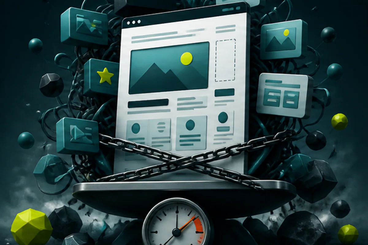 Illustration éditoriale de l’article « Mesurer l’impact d’Elementor sur les performances WordPress »