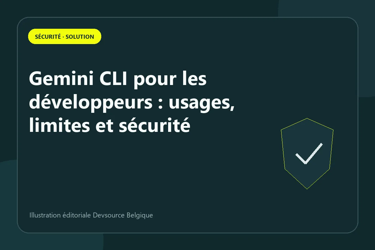Solution : gemini CLI pour les développeurs : usages, limites et sécurité