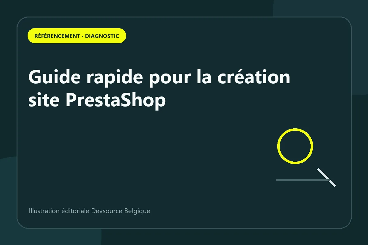 Diagnostic : guide rapide pour la création site PrestaShop