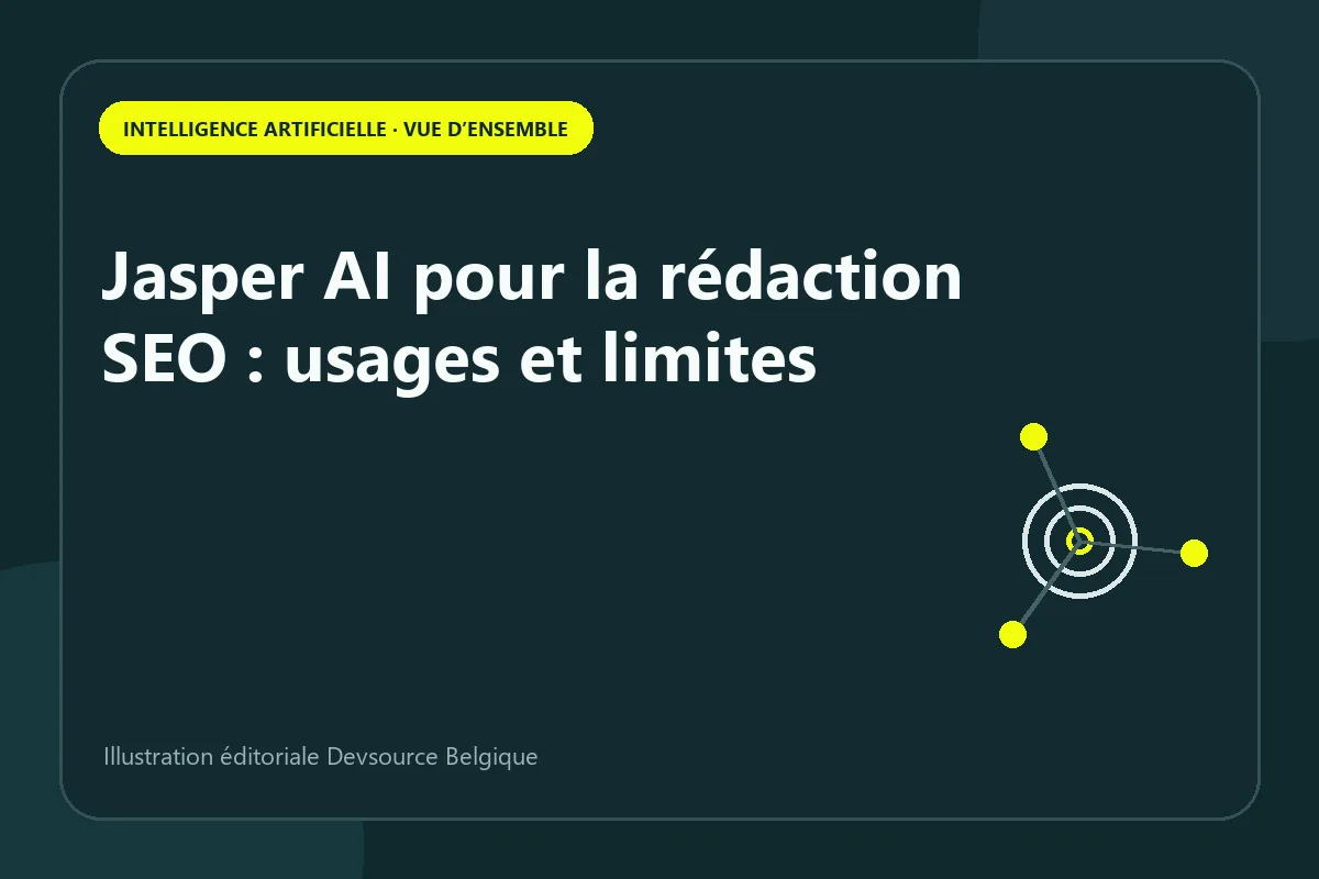 Article : jasper AI pour la rédaction SEO : usages et limites