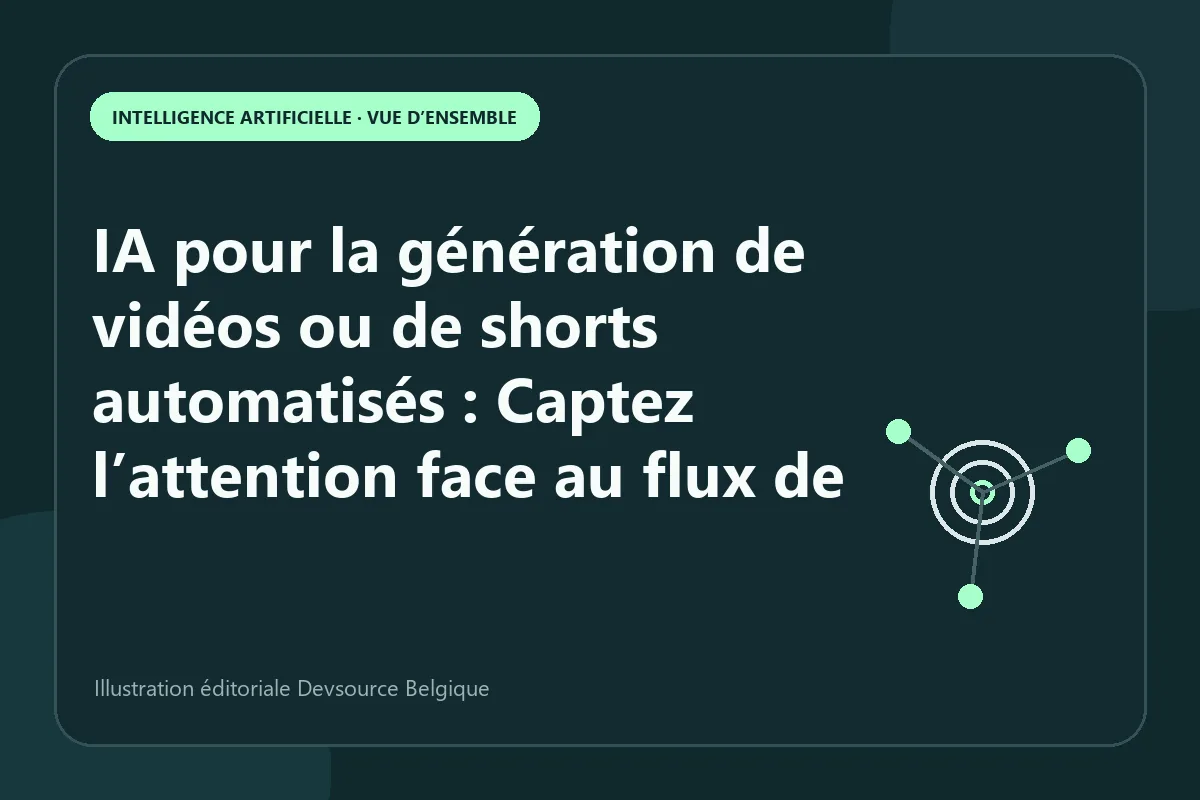 Article : iA pour la génération de vidéos ou de shorts automatisés : Captez l’attention f…
