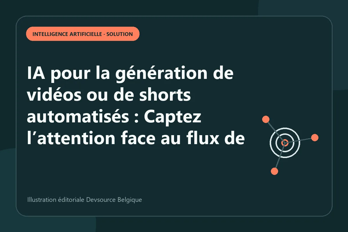 Solution : iA pour la génération de vidéos ou de shorts automatisés : Captez l’attention…