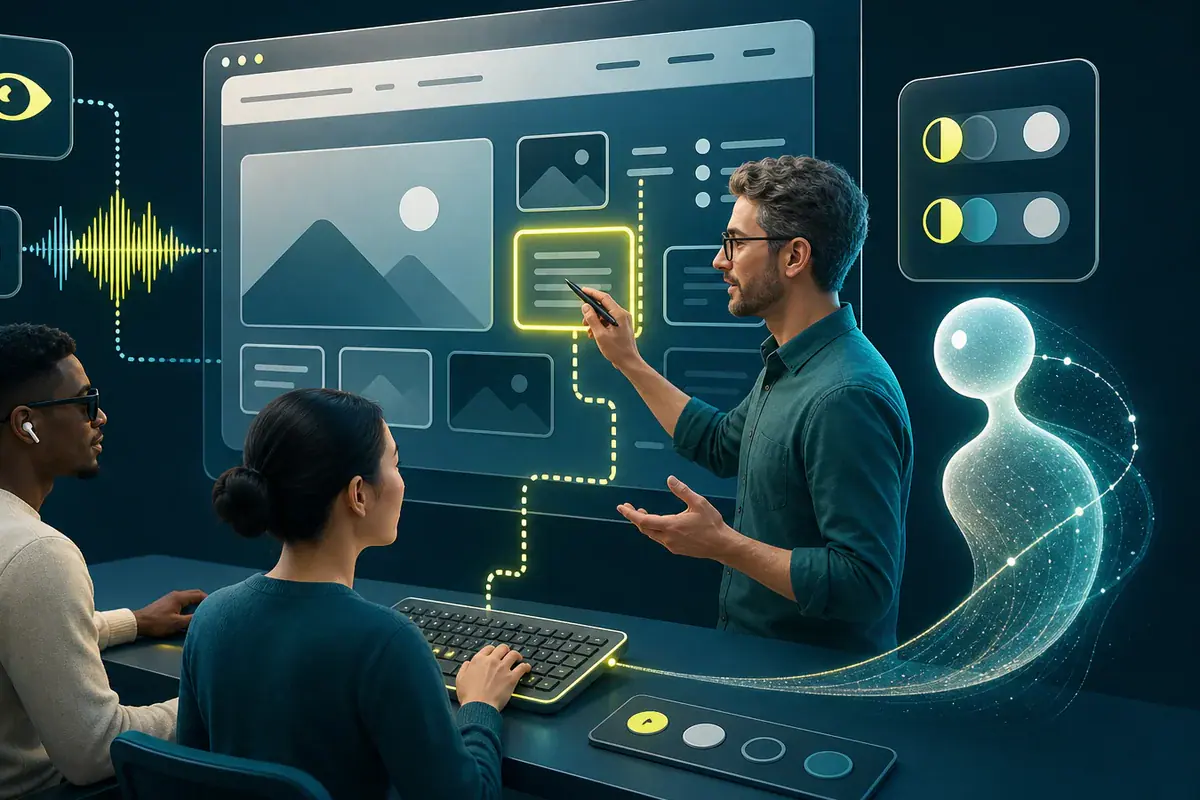 Illustration de la résolution de « Intelligence artificielle et accessibilité web : usages et limites » : système remis en état et vérifié
