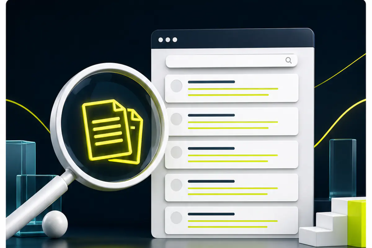 Illustration éditoriale de l’article « Meta descriptions dupliquées : quel impact et comment les corriger ? »