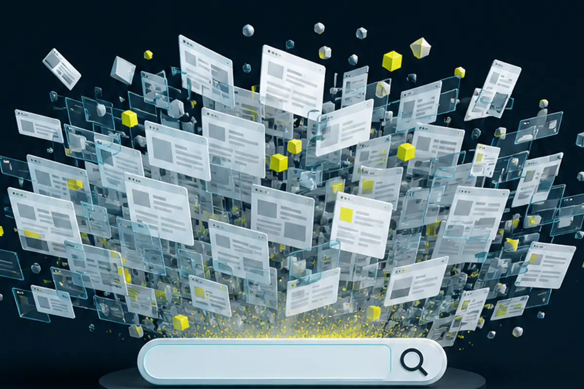 Illustration éditoriale de l’article « Moteur de recherche interne : faut-il indexer les pages de résultats ? »
