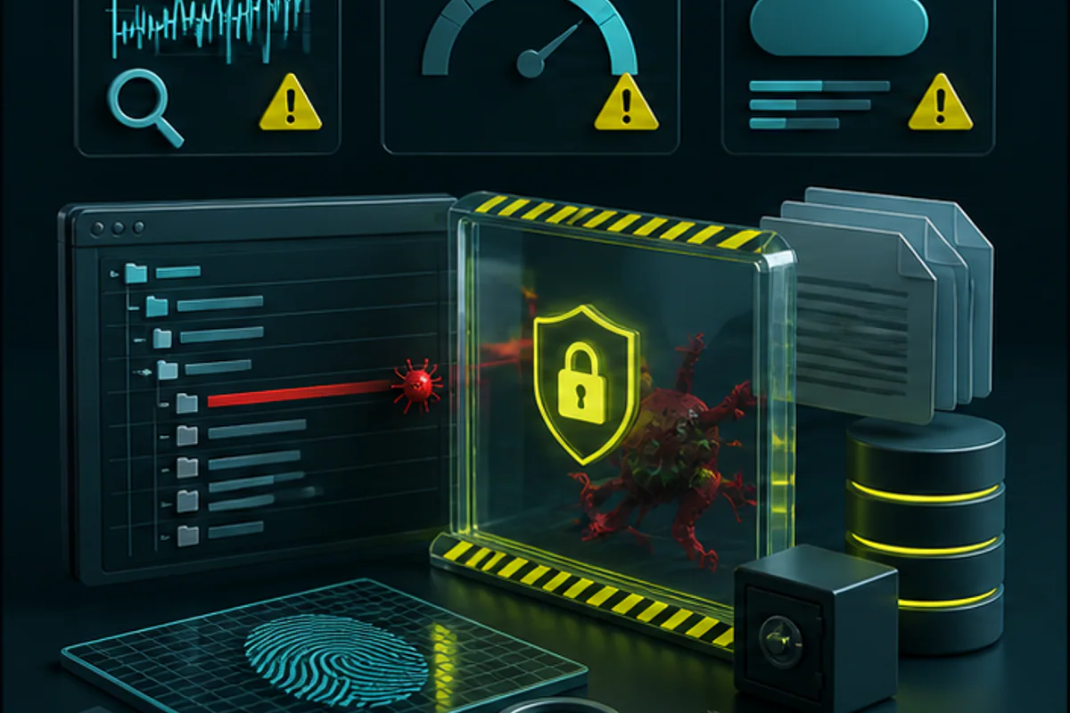 Illustration du diagnostic pour « Détecter un malware sur un site WordPress » : analyse des signaux techniques avant correction