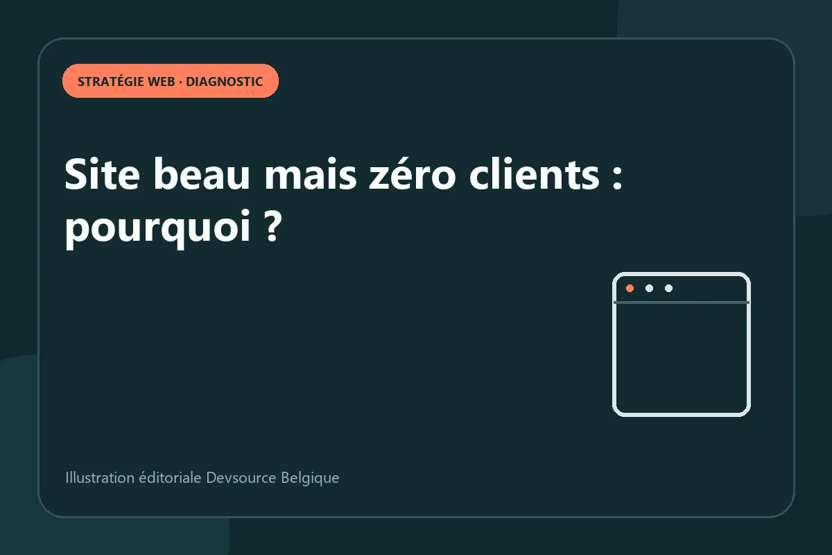 Diagnostic : site beau mais zéro clients : pourquoi