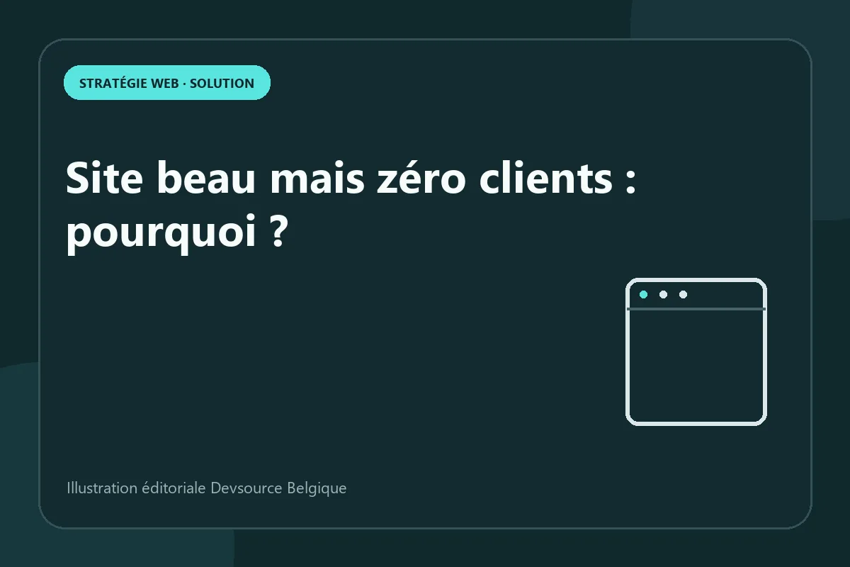 Solution : site beau mais zéro clients : pourquoi