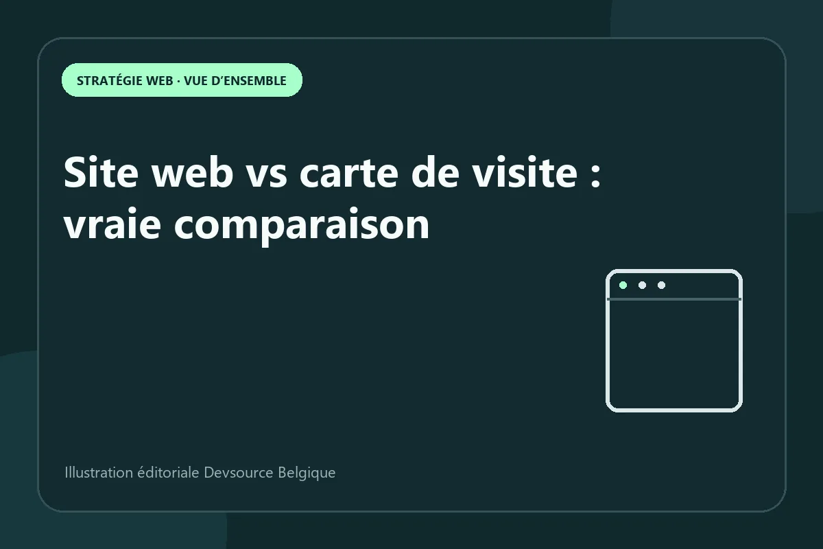 Article : site web vs carte de visite : vraie comparaison