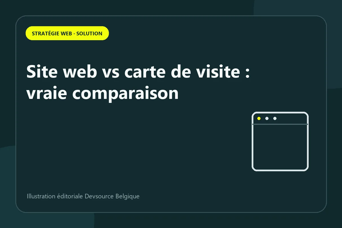 Solution : site web vs carte de visite : vraie comparaison