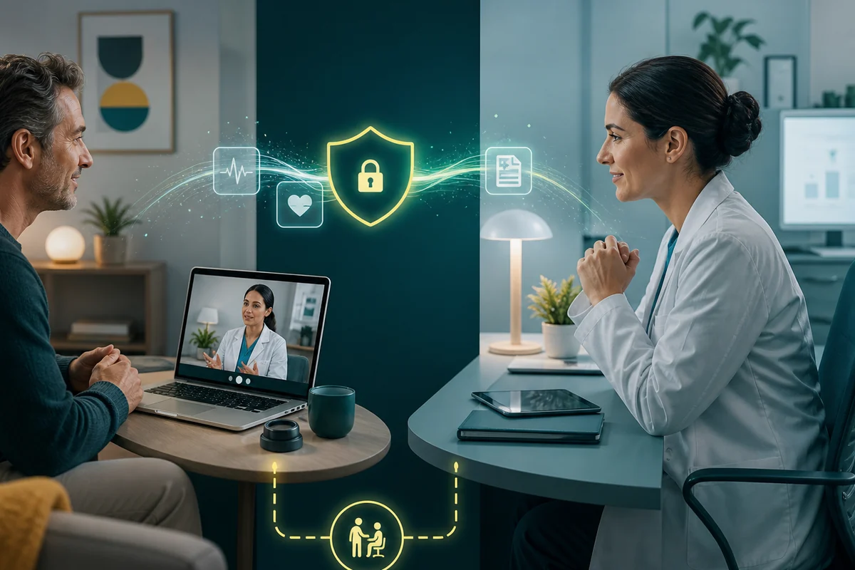 Illustration de la résolution de « Télémédecine : concevoir une santé à distance accessible et sûre » : système remis en état et vérifié