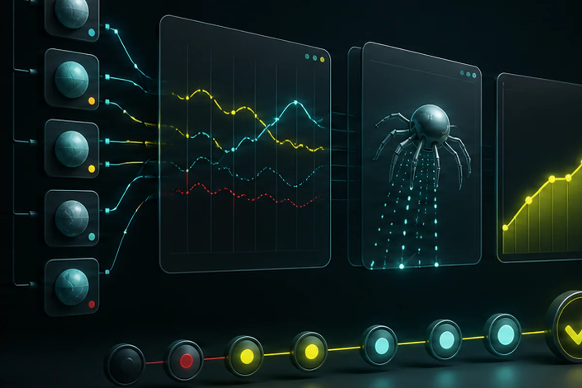 Illustration du diagnostic pour « Trafic SEO en baisse alors que les positions sont stables » : analyse des signaux techniques avant correction