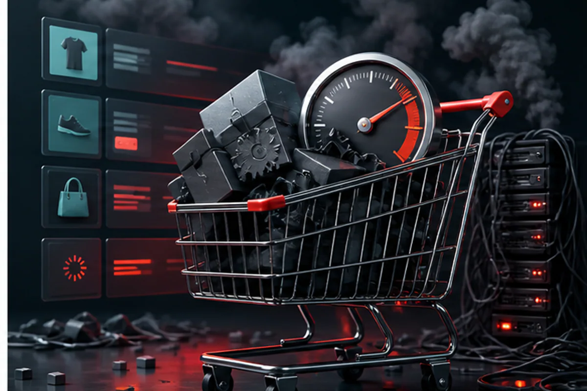 Illustration éditoriale de l’article « Accélérer une boutique WooCommerce trop lente »