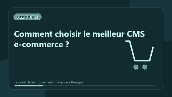Animation : comment choisir le meilleur CMS e-commerce
