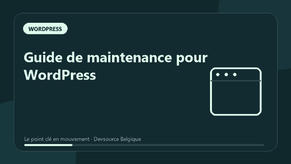Animation : guide de maintenance pour WordPress