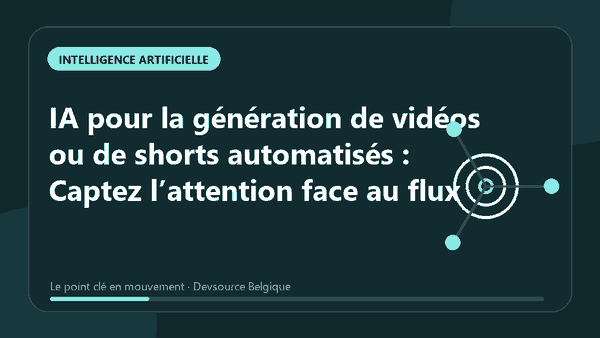 Animation : iA pour la génération de vidéos ou de shorts automatisés : Captez l’attention…