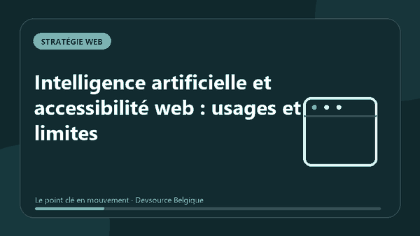 Animation : intelligence artificielle et accessibilité web : usages et limites
