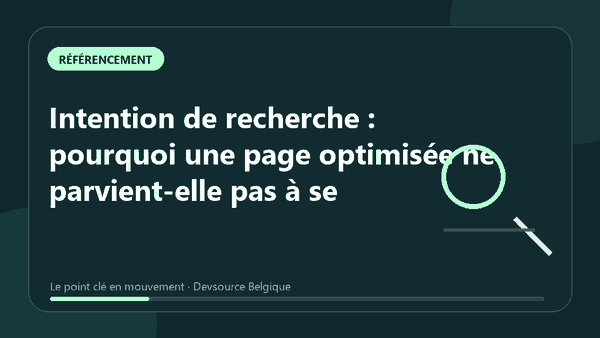 Animation : intention de recherche : pourquoi une page optimisée ne parvient-elle pas à s…