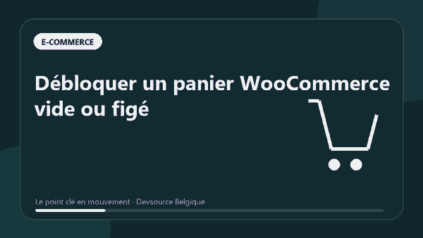 Animation : débloquer un panier WooCommerce vide ou figé