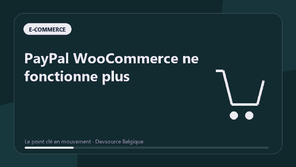 Animation : payPal WooCommerce ne fonctionne plus