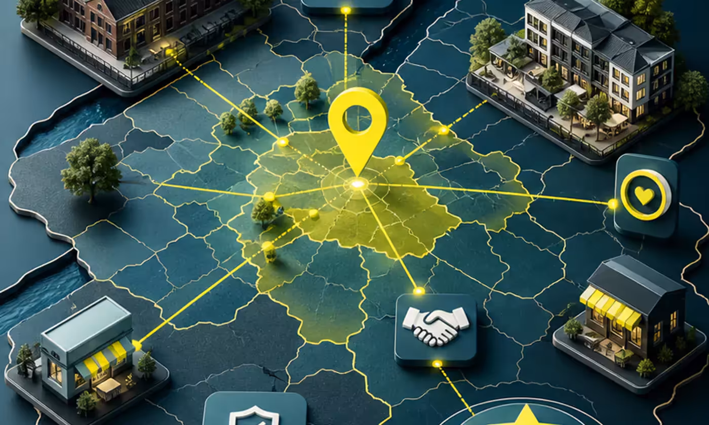 Illustration du contexte local et des signaux de confiance SEO à La Louvière
