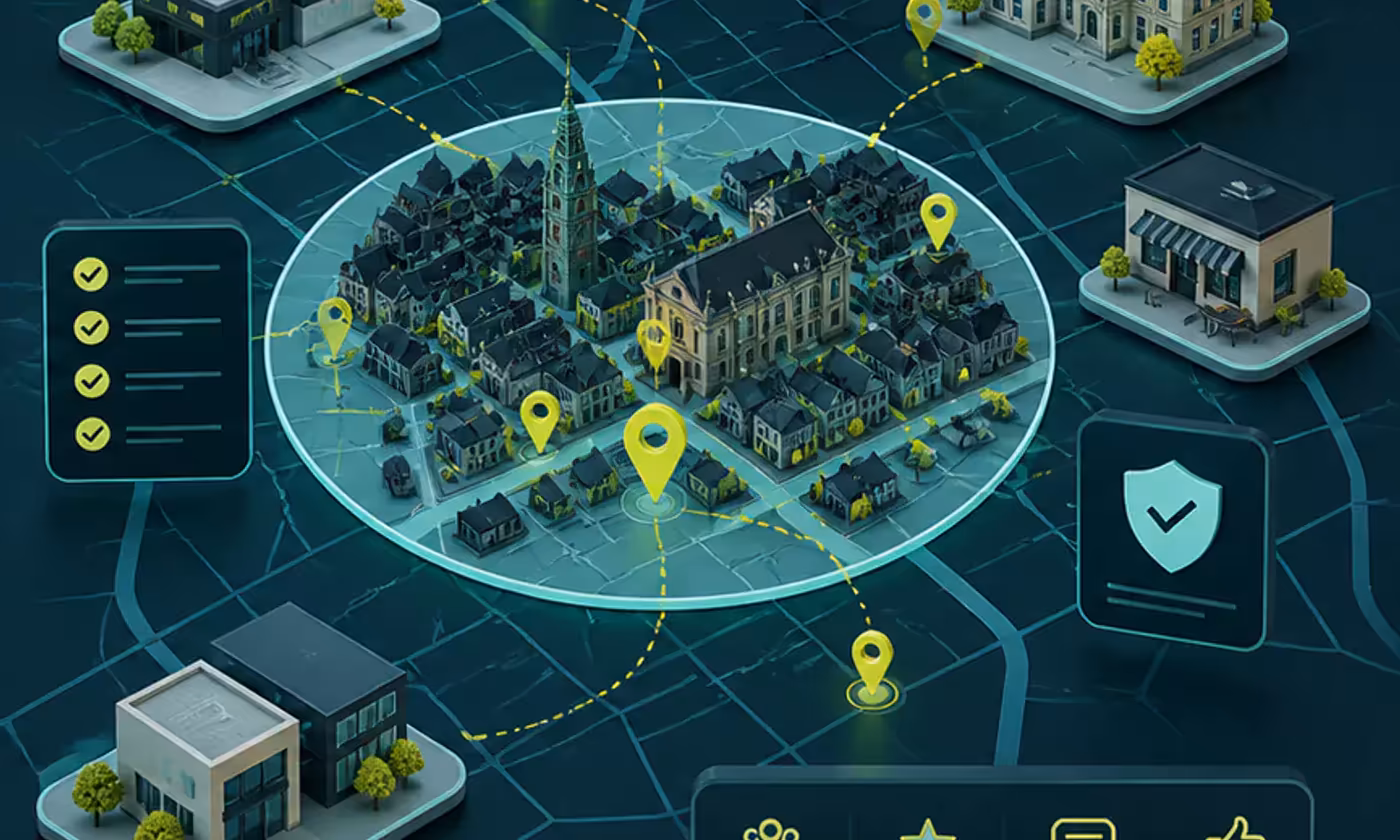 Illustration du contexte local et des signaux de confiance SEO à Mons