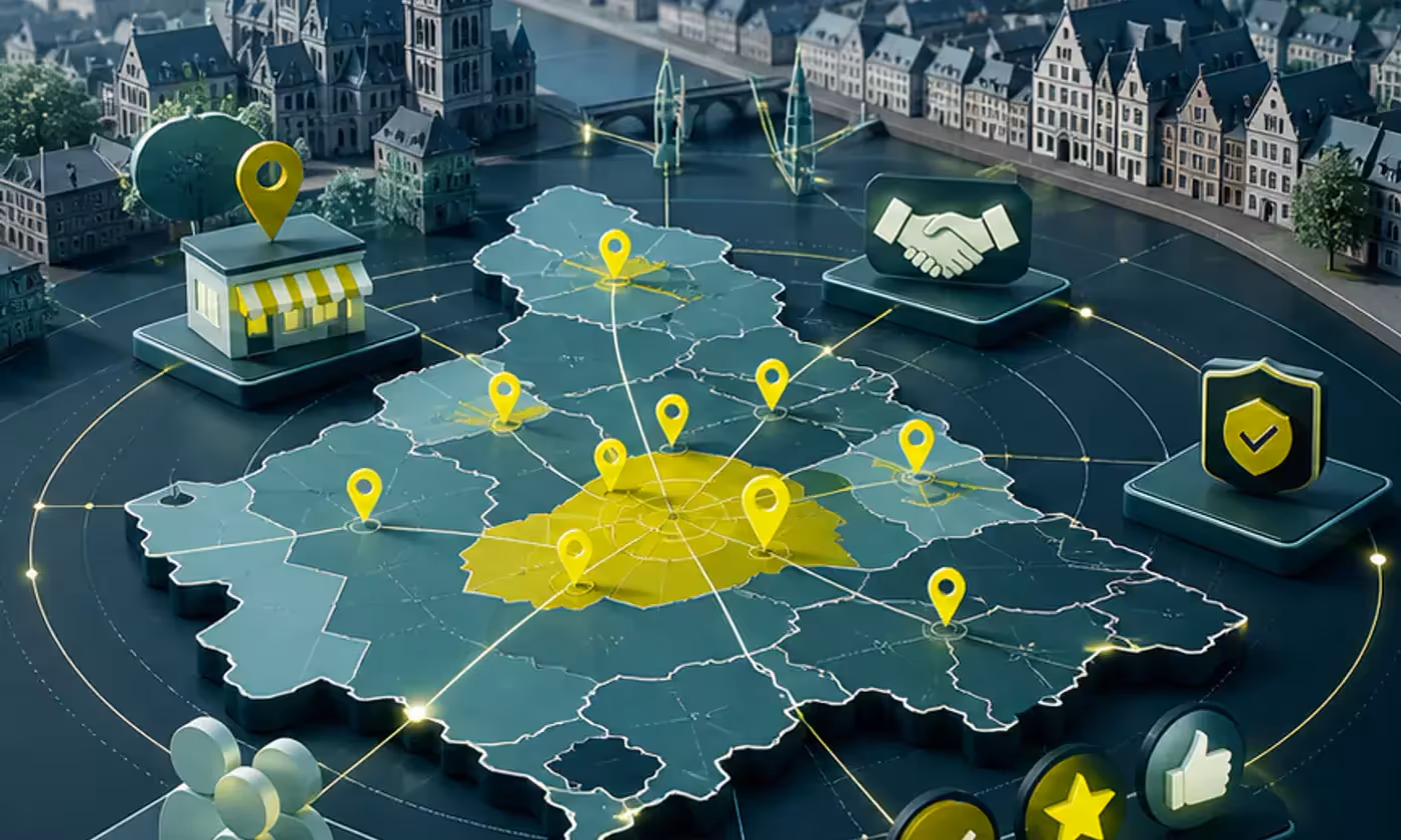 Illustration du contexte local et des signaux de confiance SEO à Tournai