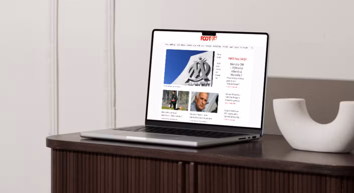 Aperçu du projet Foot Sur 7, exemple de site média par Devsource