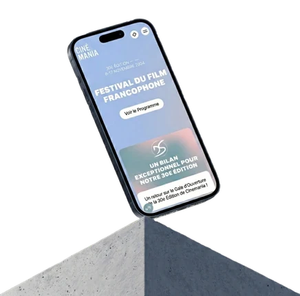 Maquette mobile conçue par Devsource